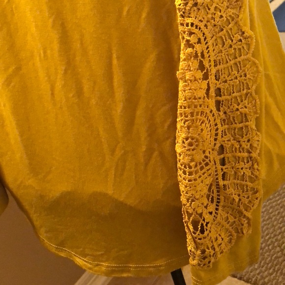 Tunic top , long sleeve top , crochet sleeve - Picture 5 of 5